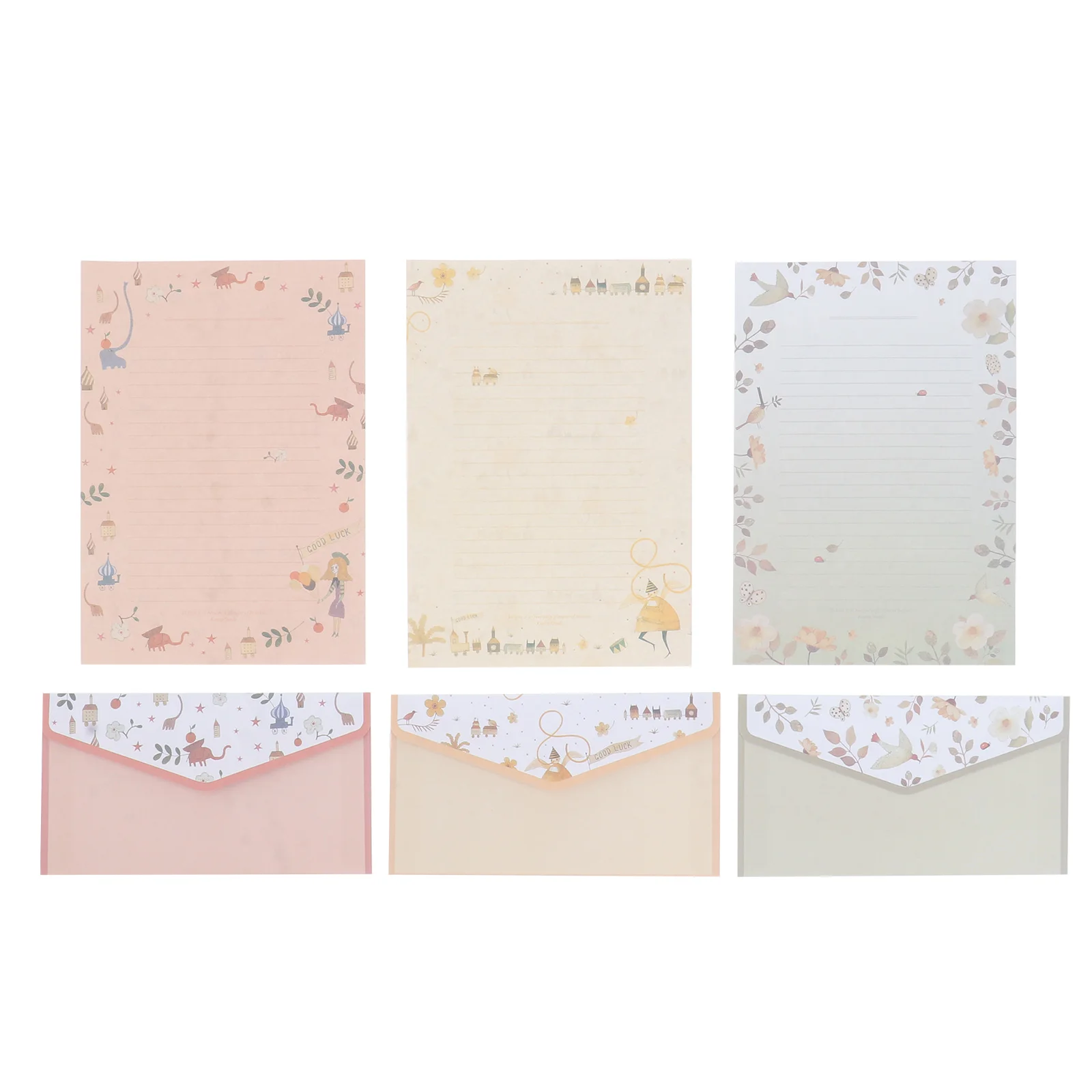 

Floral Print Letter Paper Envelopes Set Chinese Style Decorative Stationery Eco Friendly Premium Writing Paper Calligraphy Gift