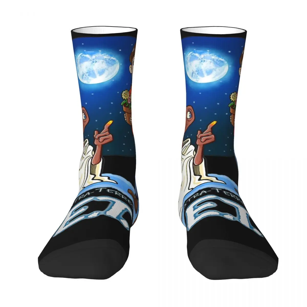 Harajuku E.T. The Extra-Terrestrial Alien Film Men Women Socks,ET fashion Beautiful Suitable for all seasons Dressing Gifts