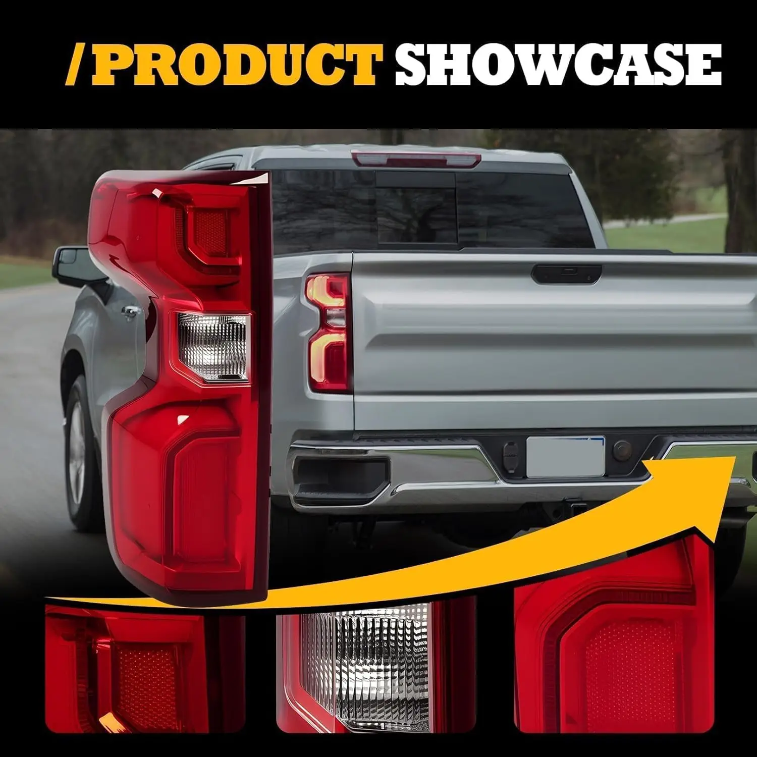 Left Tail Light Assembly for 2019-2023 Silverado 1500 2500HD 3500HD (Left)