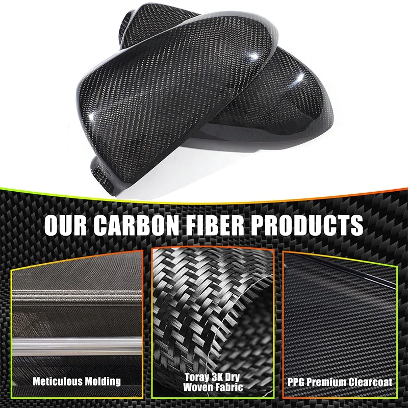 Rearview Mirror Cover Wing Mirror Cap Trim Sticker High Quality Real Carbon Fiber For Mercedes-Benz Smart Fortwo W451 2009-2014 view 3