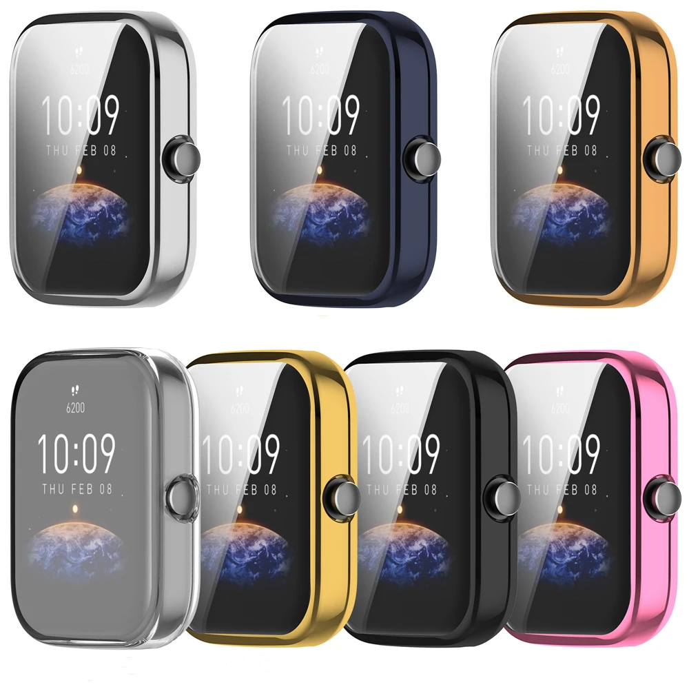 Чехол для Huami AMAZFIT Bip 3 & Bip3 Pro, защитная пленка для экрана из ТПУ, стойкая к царапинам, полноразмерная защитная рамка
