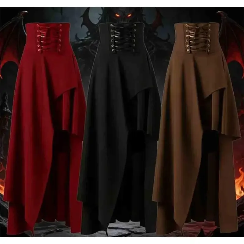 Mehrfarbiges Mittelalterliches Renaissance-Gotik-Steampunk-Wikinger-Piraten-Cosplay-Kostüm Unisex Rollenspiel-Outfit Neues Design