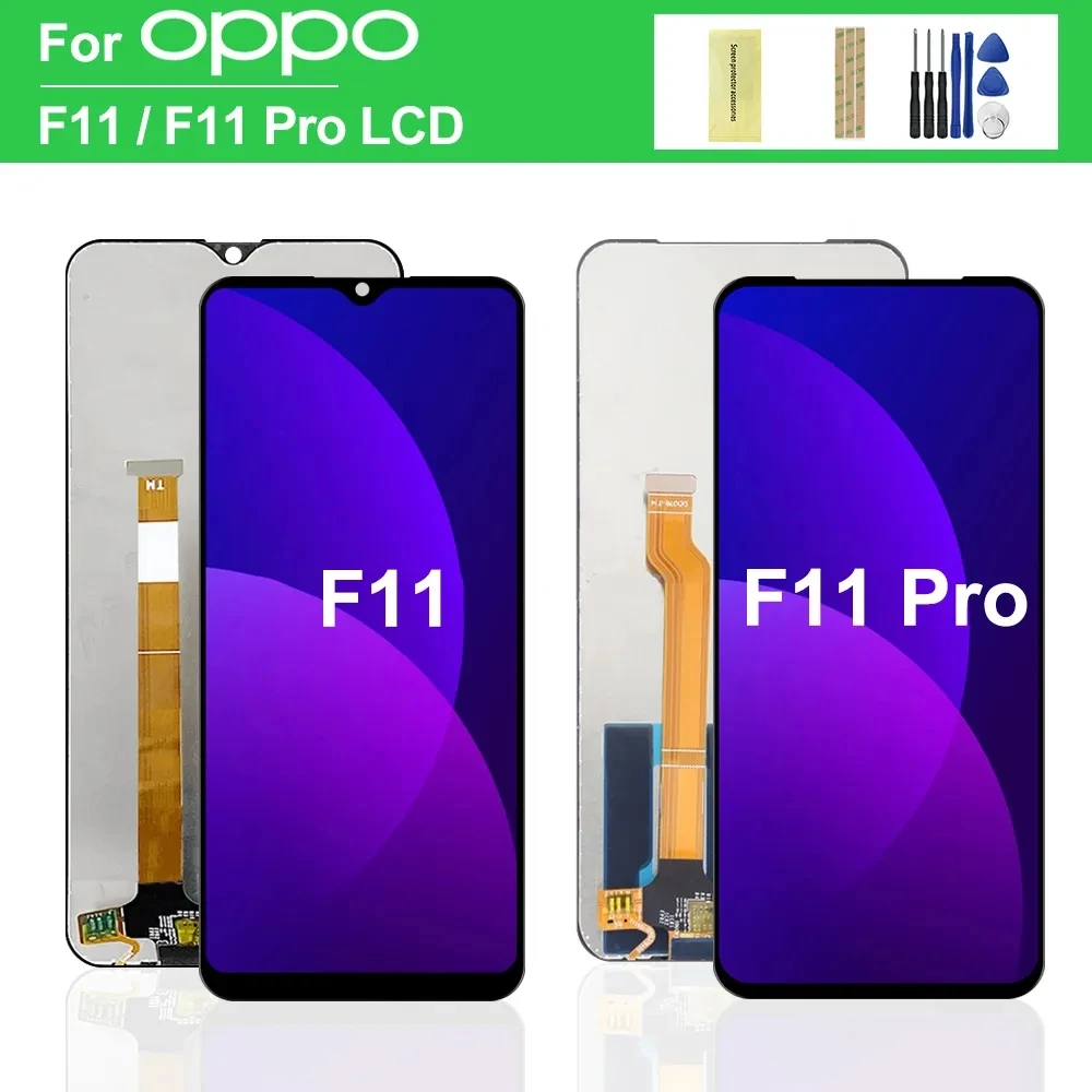 6.53\'\' Original For OPPO F11 F 11 LCD CPH1913 Display Screen Touch +Frame Digitizer Assembly For OPPO F11 pro CPH1969 Display