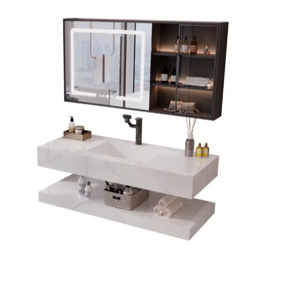 

jl-2025 Luxury Bathroom Vanity Sink , Wall-mounted, Includes Countertop with Basin and Marble Vanity&