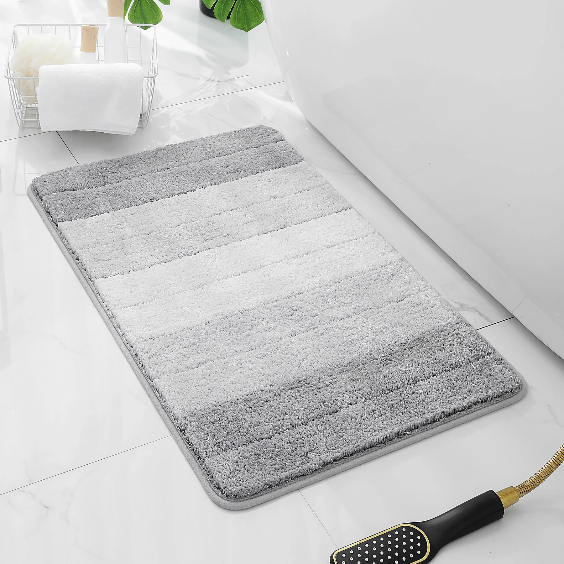 Dark gray bath mat,modern bathroom mat,indoor carpet anti slip absorption bath mat,suitable for shower decoration mat,kitchenmat