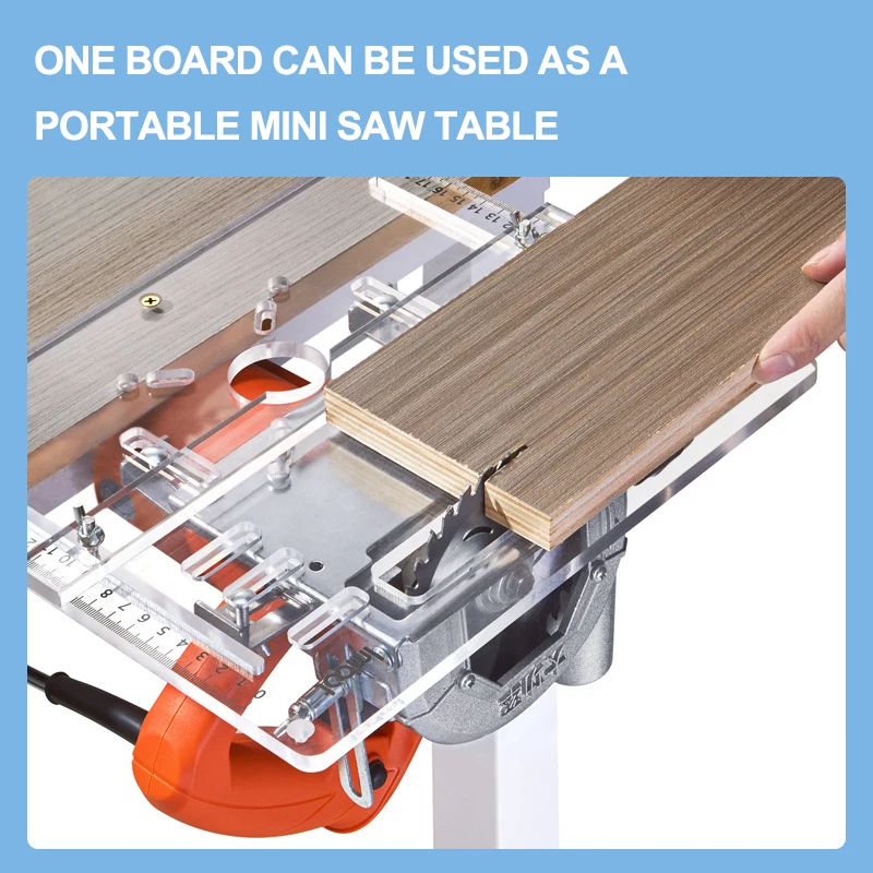 Router Table Saw Cutting Base Plate Acrylic Wood Router Flip Board Adjustable Trimming Machine Cutting Auxiliary Bottom Plate