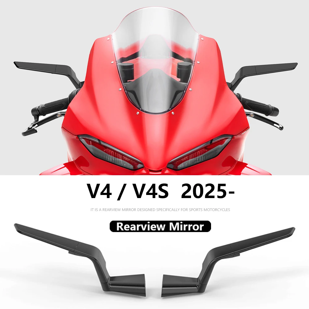 

Motorcycle Accessories For Ducati Panigale V4 PANIGALE V4S 2025 2026 Side View Mirror Rearview Mirrors Kits Rotate Adjustable