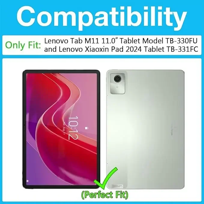 For Lenovo Xiaoxin Pad 2024 11 Inch Smart Keyboard Case Lenovo Tab M11 11 inch TB-330FU TB-331FC Detachable Keyboard Cover Funda