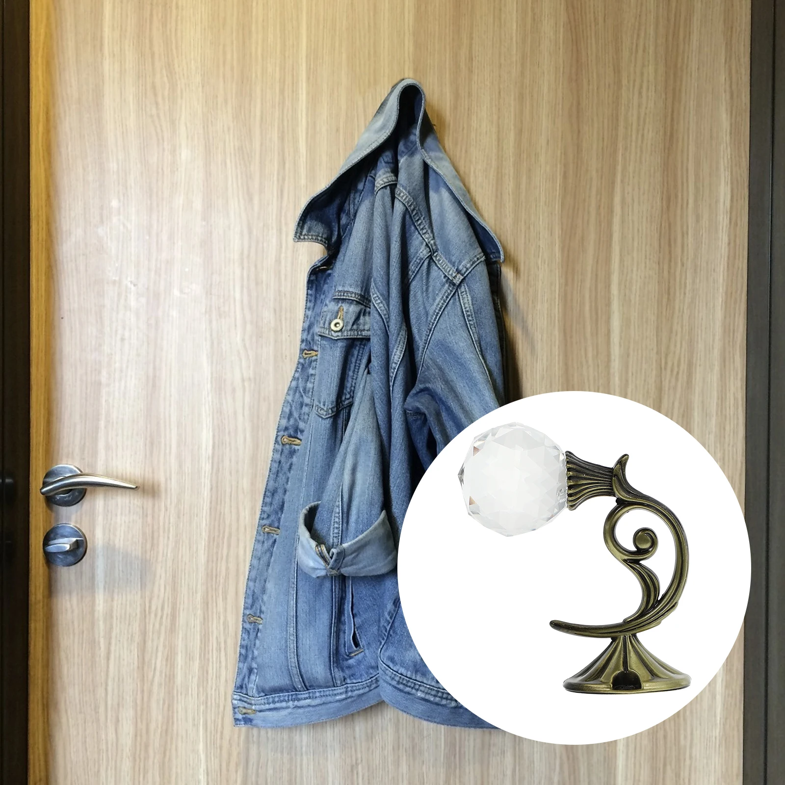 

2 Pcs Curtains Aluminum Alloy Wall Hook Holders Accessories Holdback Tie Backs Window Supports Drape Green Decorative Tiebacks