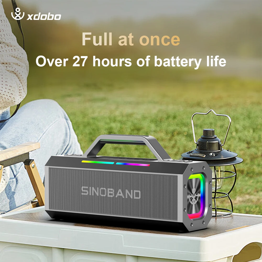 XDOBO سمّاعات بلوتوث 150 واط مضخم صوت لاسلكي 18000 مللي أمبير في الساعة عميق باس مع اثنين من الميكروفونات للمنزل في الهواء الطلق كاريوكي مرحلة الطرف
