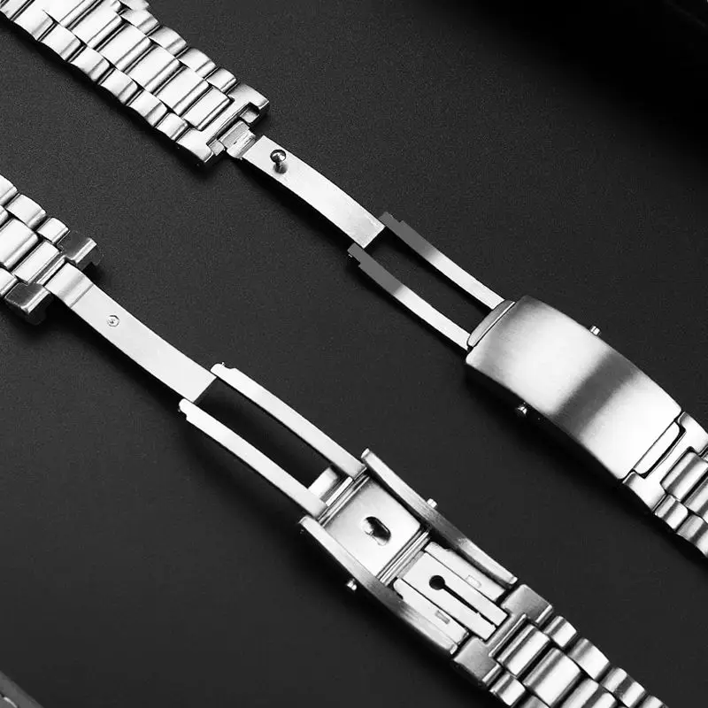 Stainless Steel Arc Mouth Bracelet For Longines Pioneer Series watchband L3.811 Metal Watch strap 22mm Men\'s wristband