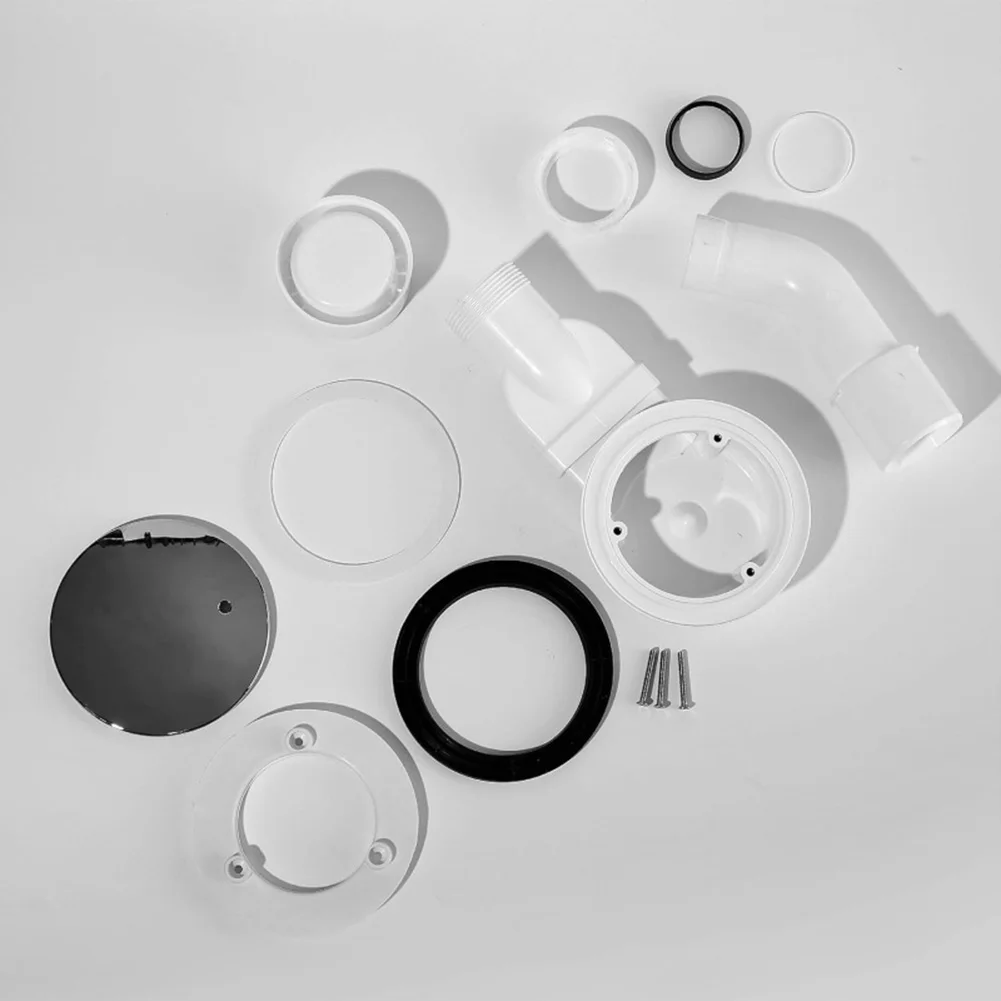 

Фильтр для слива в ванне, сетчатый фильтр для слива в раковине, трубка для слива из АБС-пластика, серебристая панель, комплект для душевого слива, сохраняет свежесть ванной комнаты и предотвращает засоры