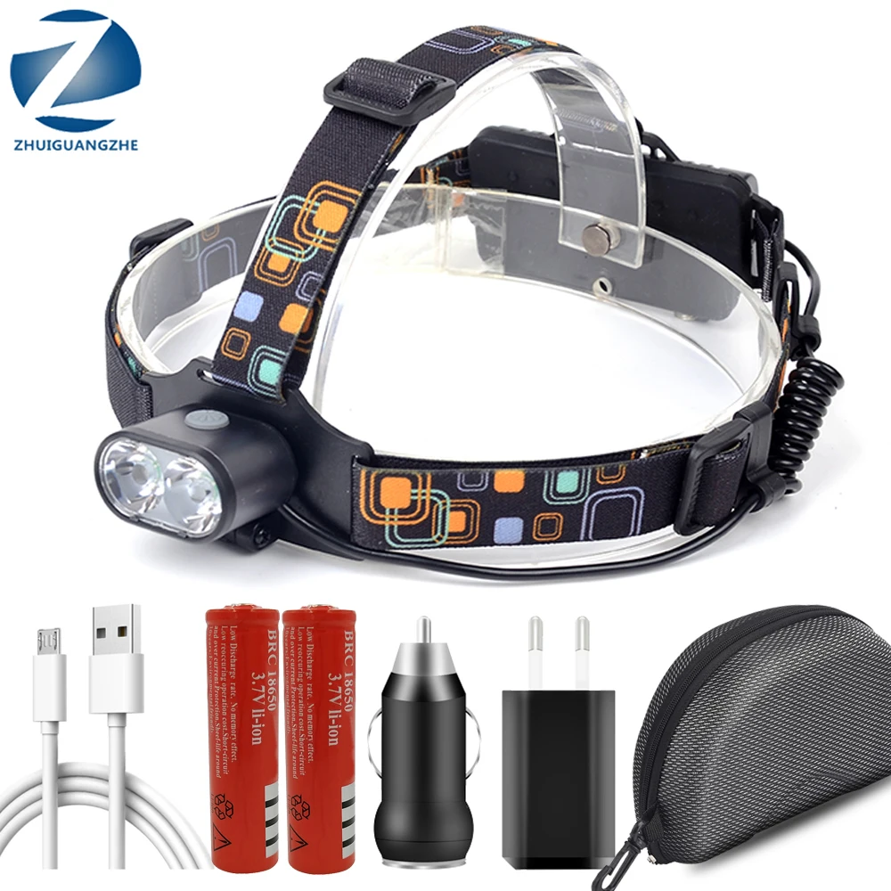 

XM-L T6 Headlamp Headlight Flashlight Torch 18650 Battery Led Bulbs Camping / Cycling 3 Modes ( High - Low Strobe) 7314