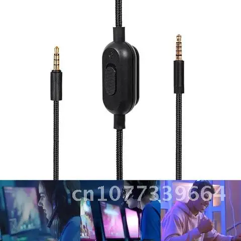 

Male To Male 3.5mm Audio Cable with Mute Switch for Logitech G433 G233 GPRO GPRO X Earphone Adapter Cord