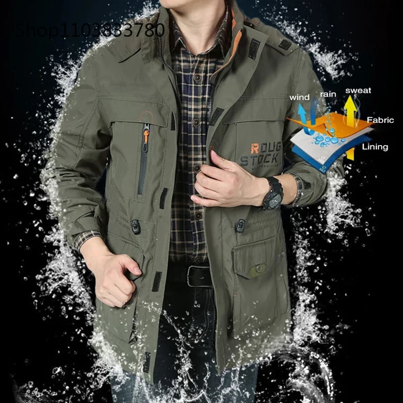 

Ветровка мужская в стиле милитари, тактическая водонепроницаемая куртка из мягкой кожи с капюшоном летчика, армейская Полевая куртка для скалолазания