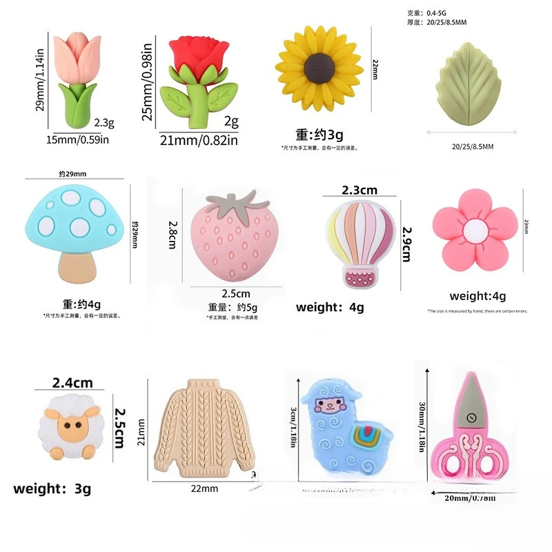 Cute Animal Flower Knitting Needle Stoppers Needles Point Silicone Protector Anti-shedding Cap DIY Weave Tool Sewing Accessories