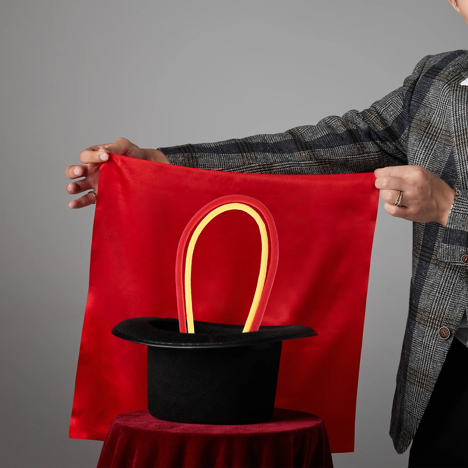 

2Pcs Red Yellow Ropes Magic Trick Props Stage Performance Ropes Boost Confidence And Interaction
