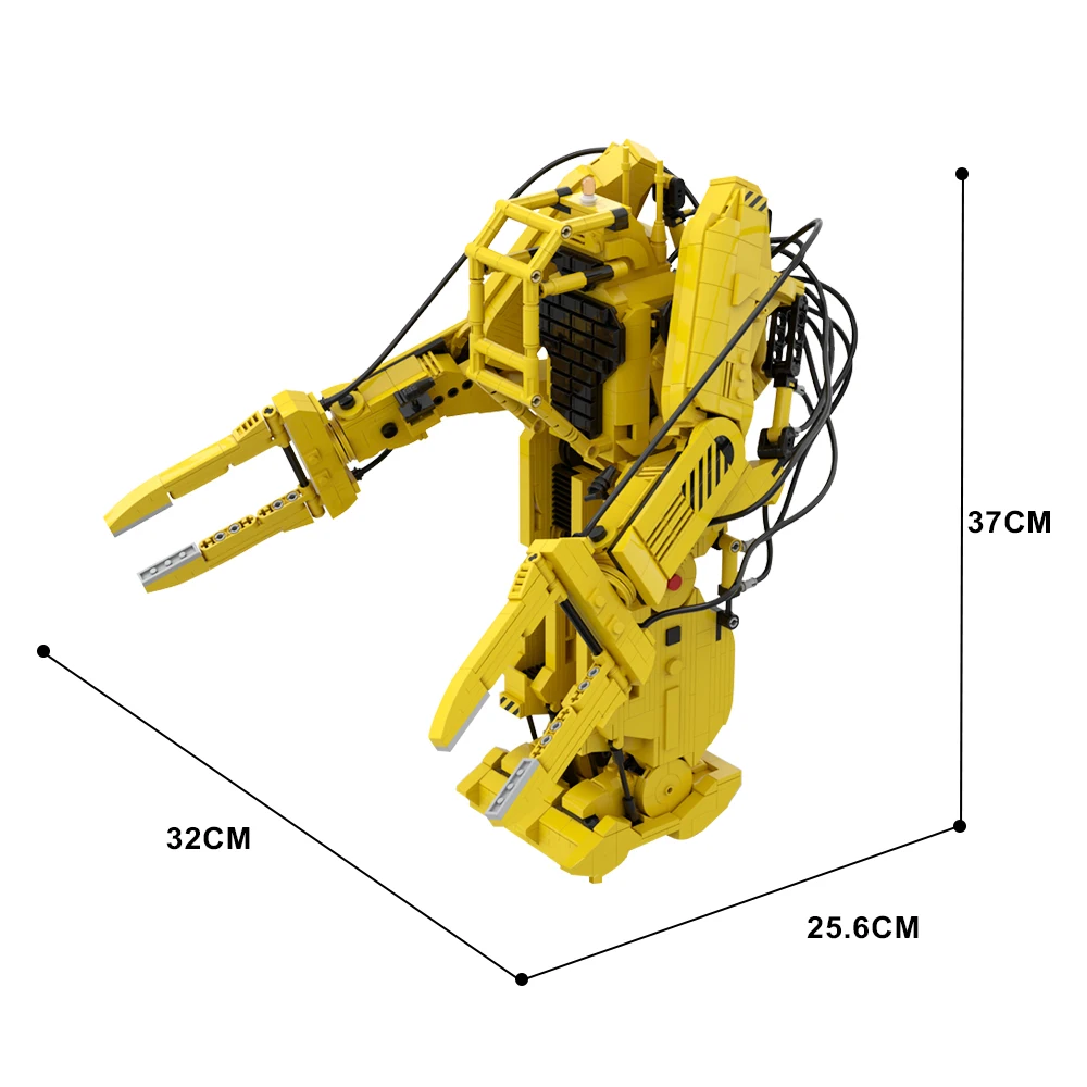 Gobricks moc ripleys powerloader alienígenas 2 robô bloco de construção alienígenas alimentado carregador de trabalho mecânico robô tijolos brinquedo presente