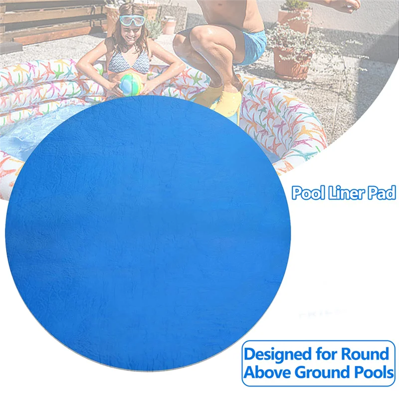 

B48B-Outdoor 14.76 FT Round Heavy Duty Pool Tarp, Waterproof And Tear-Resistant Pool Floor Liner