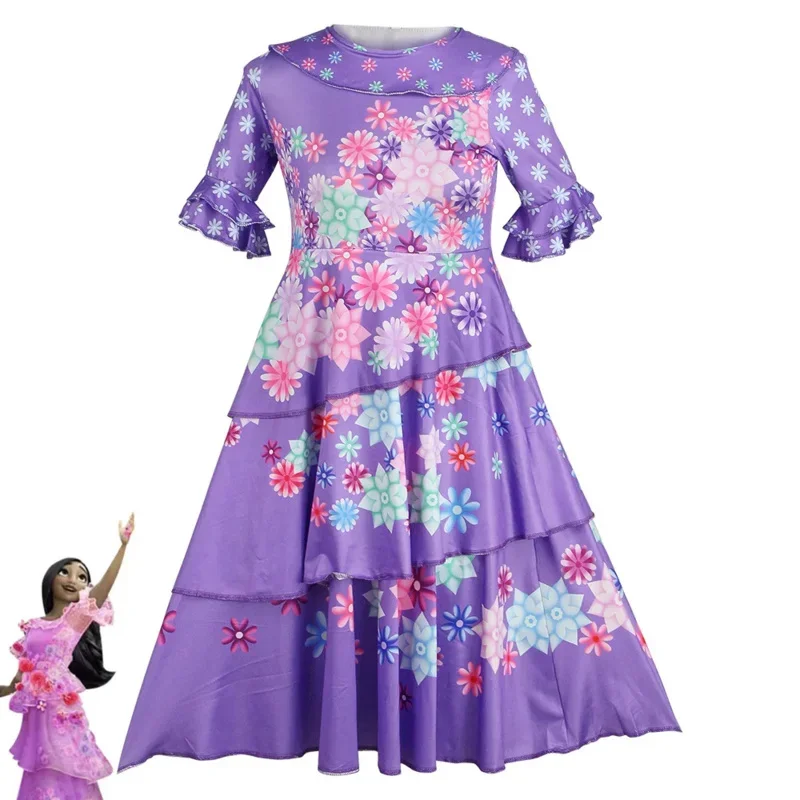 SN88 إنكانتو إيزابيلا مادريجال زي فستان الأميرة حقيبة البدلة سحر للفتيات تأثيري إيزابيلا كرنفال حفلة عيد ميلاد Christ% # 2@