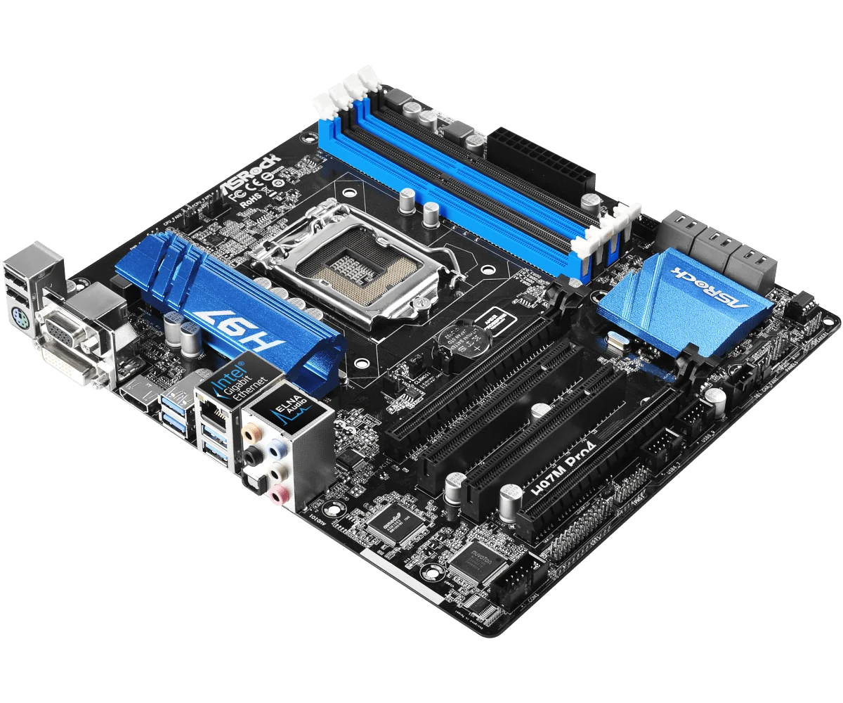 Материнская плата H97 ASRock H97M Pro4 LGA 1150, материнская плата DDR3, 32 ГБ, поддержка i5-4590 i5-4570 i3-4160 i3-4130 i7-4770, процессор M.2 M-ATX