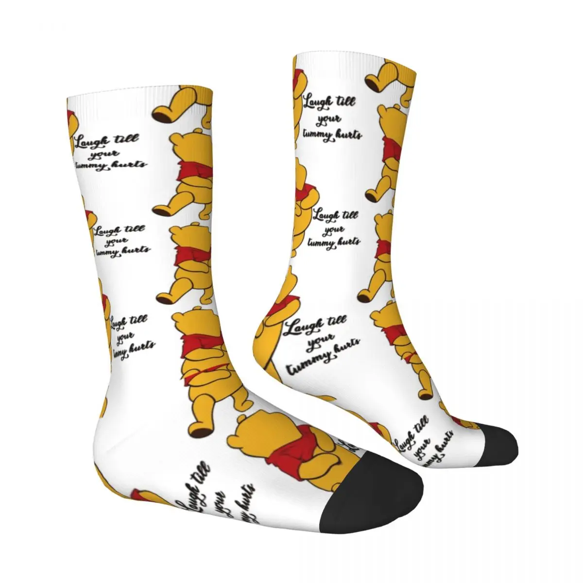 Anthropomorphic Teddy Bear Laughing Socks Spring Stockings Funny Unisex Men Soft Socks Graphic Skateboard Non Slip Socks