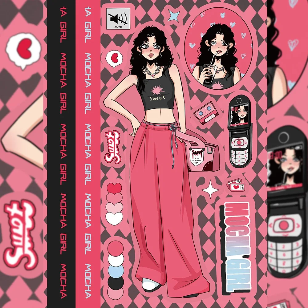 8 قطعة ملصقات مجمعة لشخصية لوليتا جوكا الإبداعية DIY الأمتعة المتكلم سكيت كوب ماء ملصقات مقاومة للماء #4