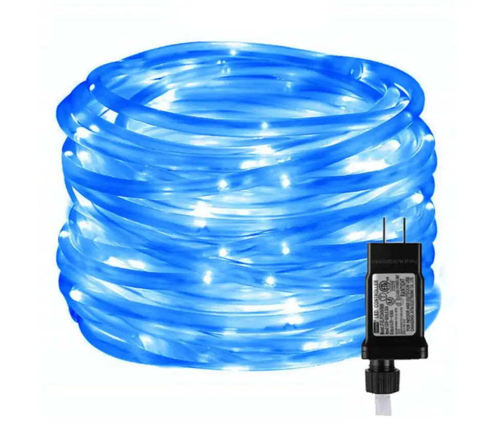 LED Rope Tube String Lights Outdoor Christmas Rope Light Copper Wire Fairy Light Garland for DIY Garden Fence  Party Decor