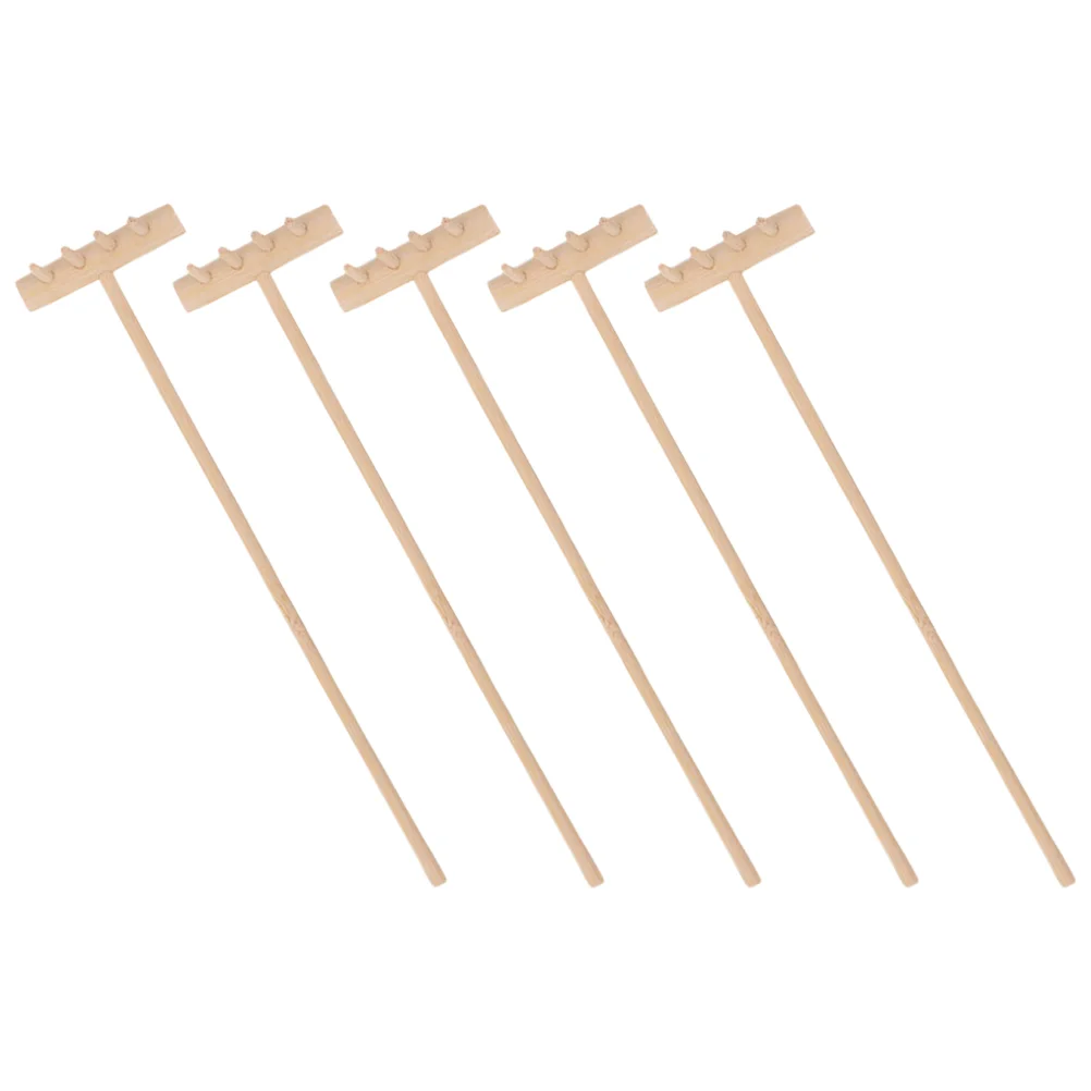 5 Pcs Sand Table Accessories Rake Garden Tools For Desk Rakes Mini Sandbox Crafts Tabletop