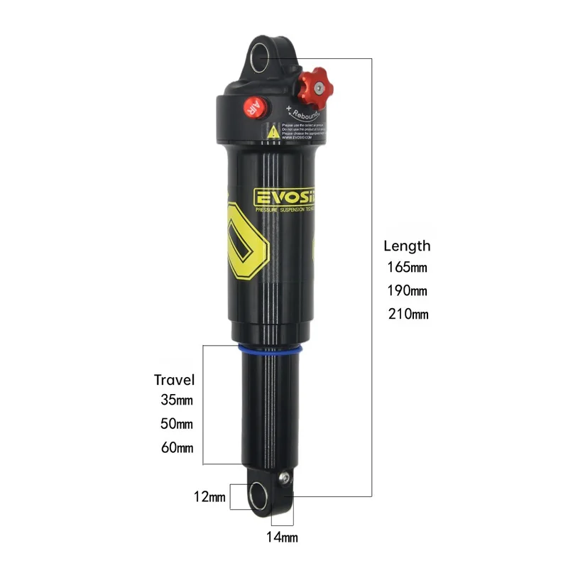 OKD ショックアブソーバー　210mm Adjustable Rear Shock Absorber 165/190/210mm for Mountain Bikes