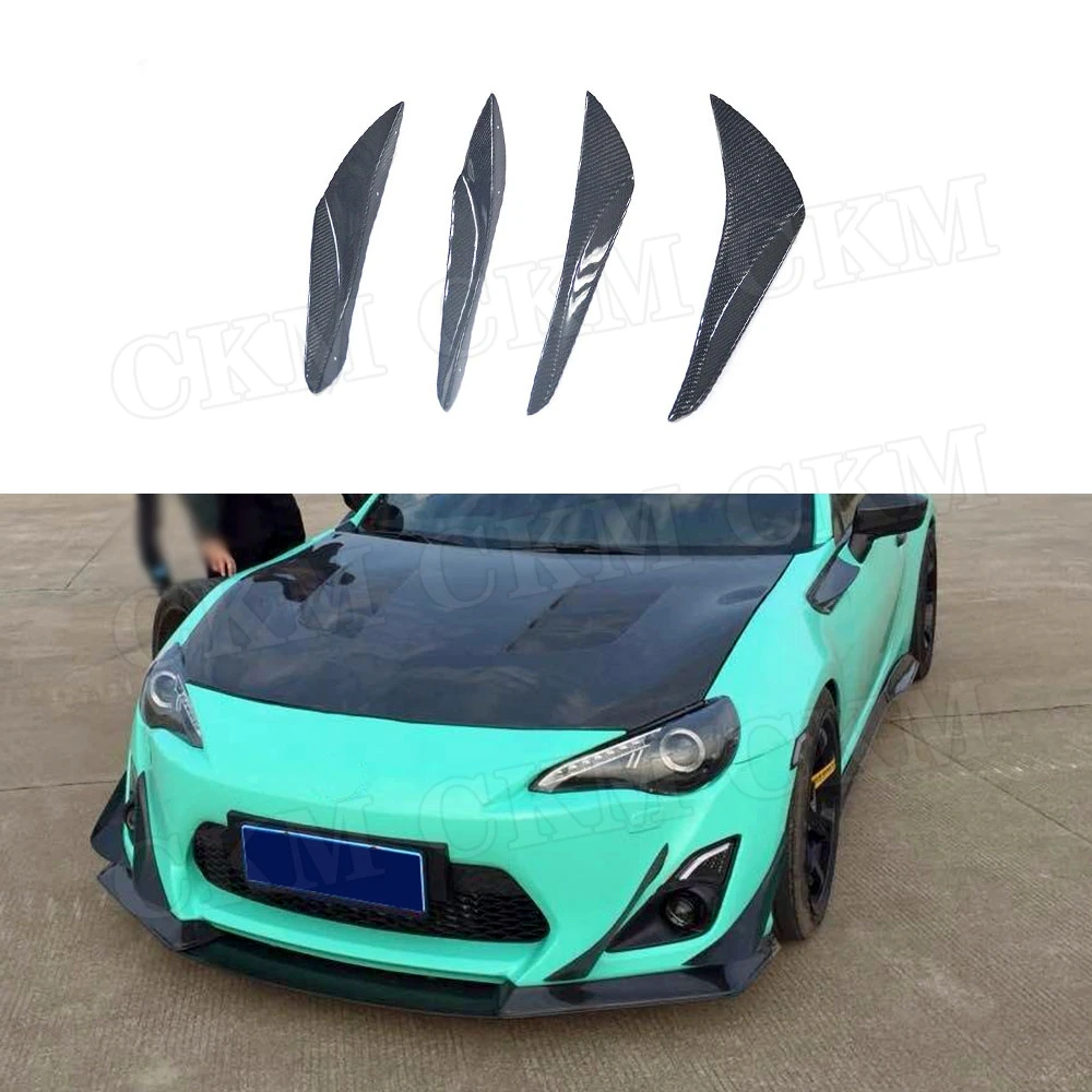 

Carbon fiber Front Bumper Lip Splitters Flaps apron Accessories For Toyota GT86 for Subaru BRZ 2014 2015 2016 Auto car styling