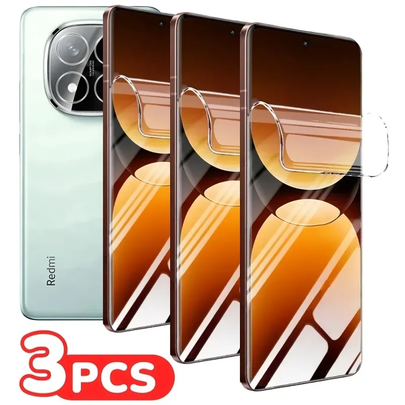 

3Pcs HD High-Quality Soft Hydrogel Film Screen Protector for Redmi Note 14 Pro 13 12 11 Pro Plus 10 9 Pro Protective Film