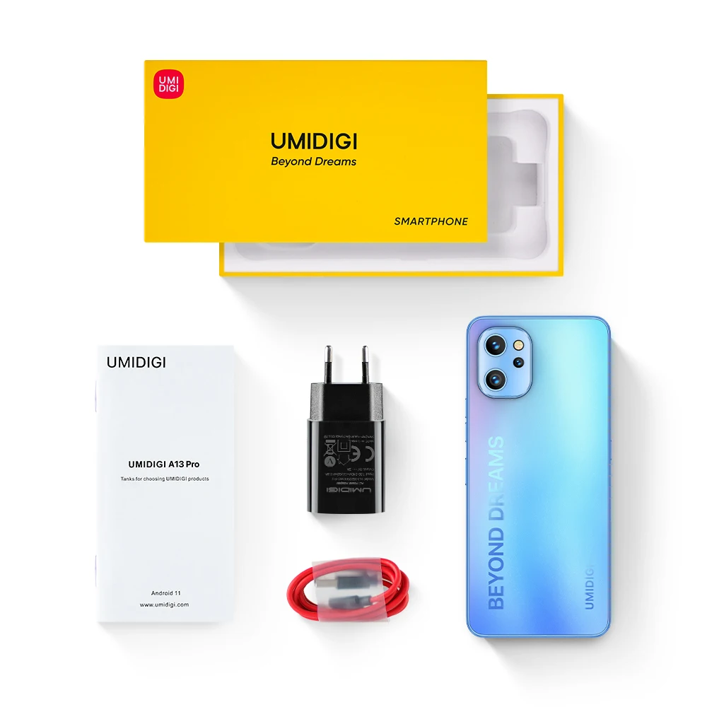 UMIDIGI A13 Pro هاتف ذكي أندرويد NFC 48MP AI كاميرا ثلاثية 128GB 6.7 "شاشة كاملة 5150mAh الإصدار العالمي الخلوي الهاتف المحمول