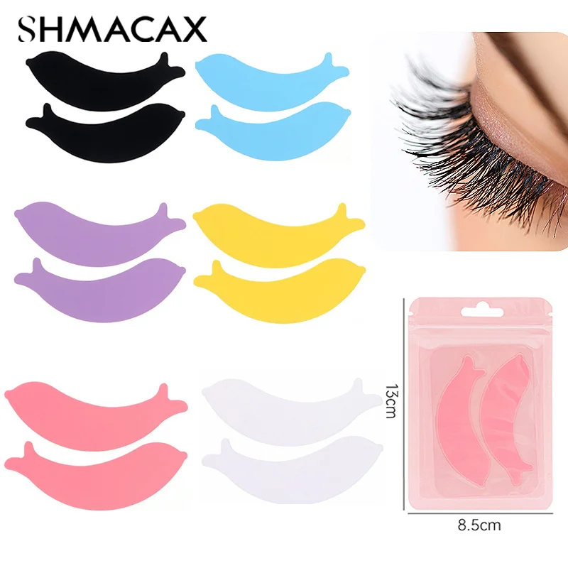 Coussinets réutilisables en silicone pour les yeux, extension de cils, patchs en hydrogel, outils de maquillage, 1 paire