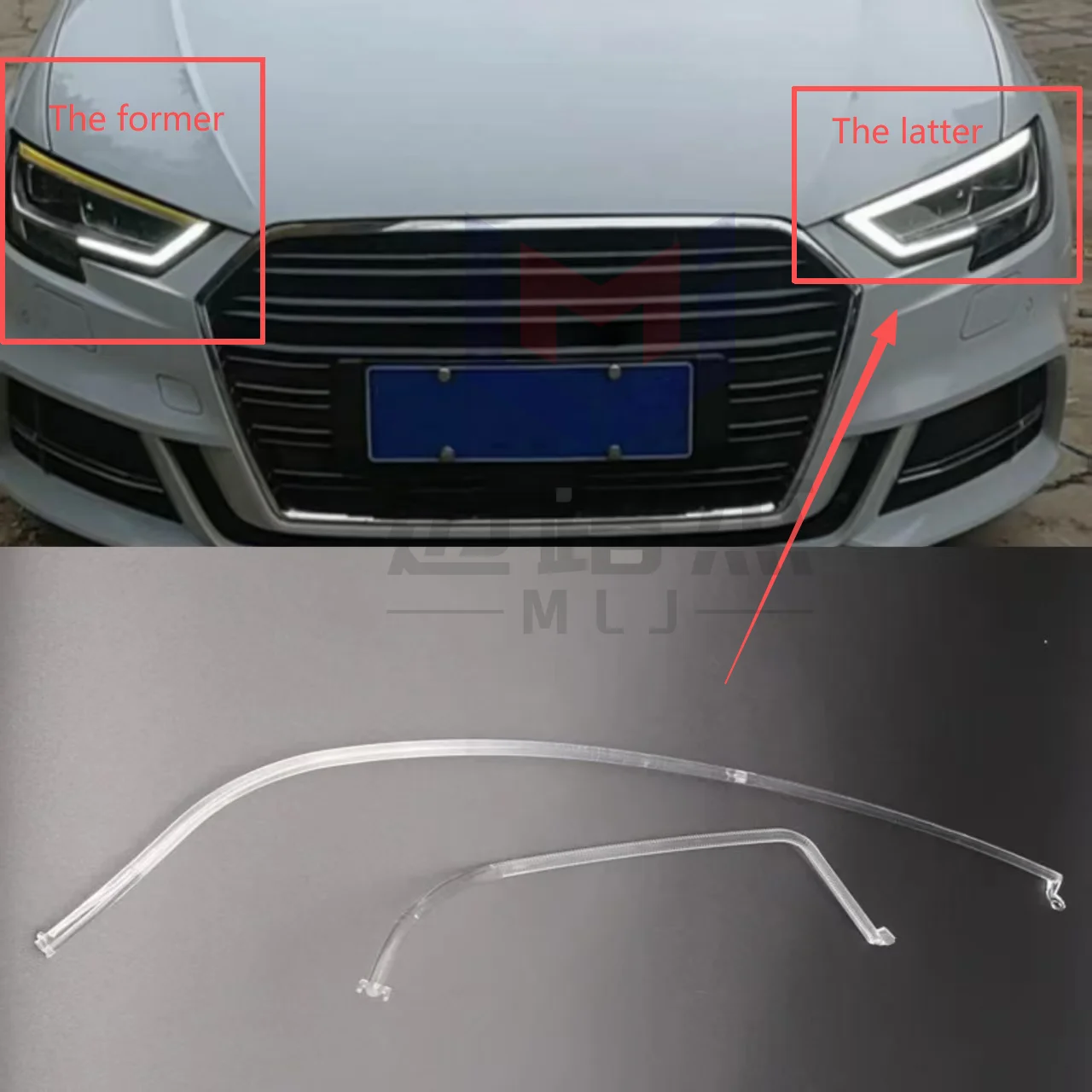 

For AUDI A3 2017 2018 2019 Matrix DRL Car Accessories Light guide plate Light guide tube LED Headlight Daytime Running Light