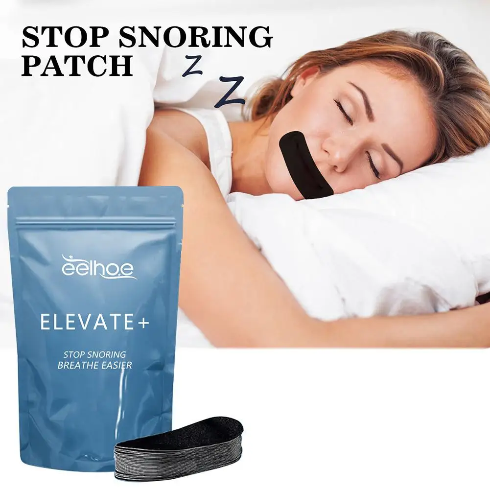 EELHOE Anti Snoring Patch Improve Sleeping Promoting Better Breath Portable Night Sleep Stop Snoring Sticker Mouth Orthosis N7U8