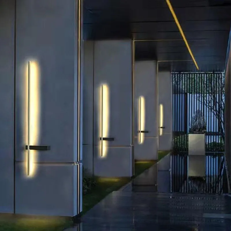

Modern Waterproof outdoor Long Strip LED wall lamp IP65 Aluminum Wall Light Garden porch Sconce Light 110V 220V Sconce Luminaire