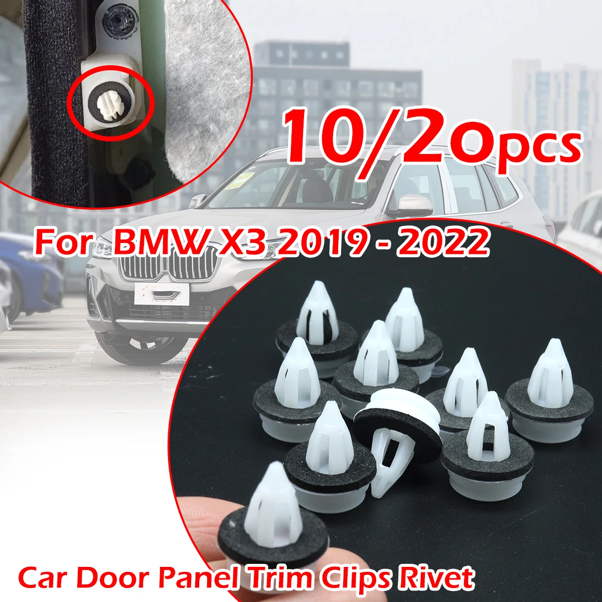 

10/20Pc For BMW X3 2019-2022 3 Series E46 F30 F31 F80 volvo s40 Car Door Cards Panel Fascia Trim Clips Rivets replacement part