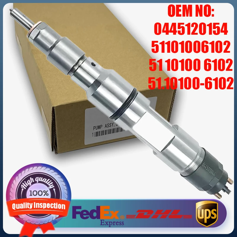 

New Diesel Common Rail Injector 0445120154 51101006102 Fuel Injector Nozzle Suitable for MAN Engine
