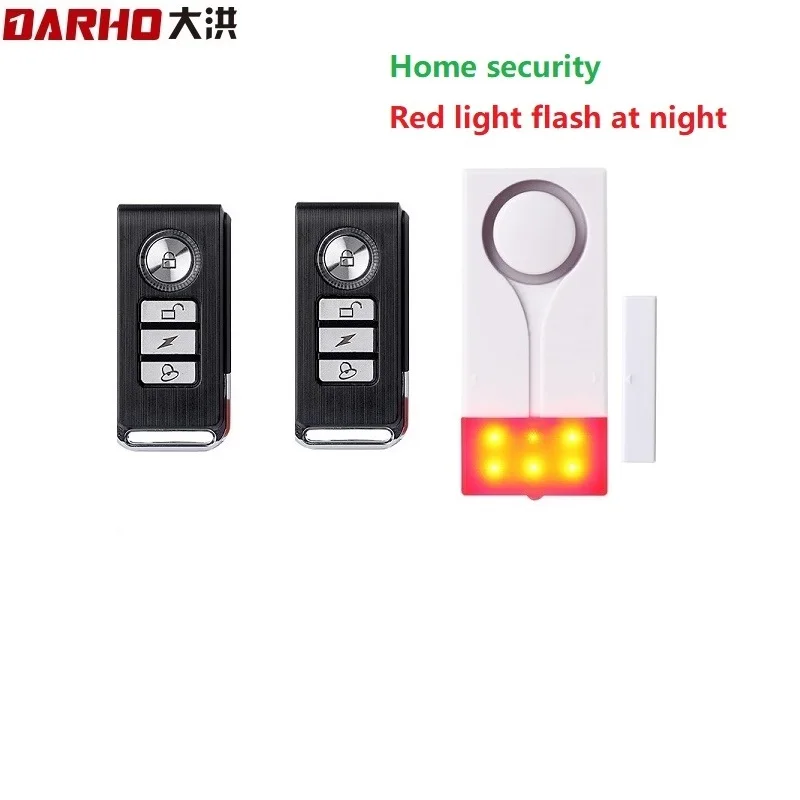 Darho Red Flash Shop Inteligentny dzwonek bezpieczeństwa w domu z dźwiękiem Czujnik magnetyczny do drzwi Okno Bezprzewodowy inteligentny system alarmowy w domu