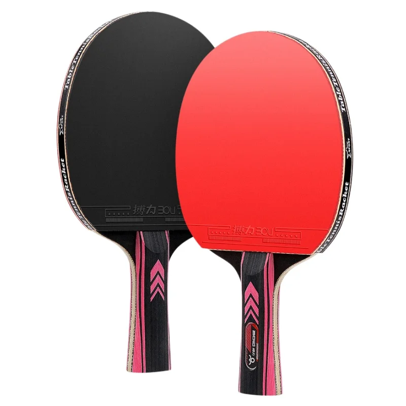 2/3/4/5/6 Star Table Tennis Rackets Set with 2 Pcs Ping Pong Paddle, 1 Carrying Case, Straight And Horizontal Ping Pong Rackets