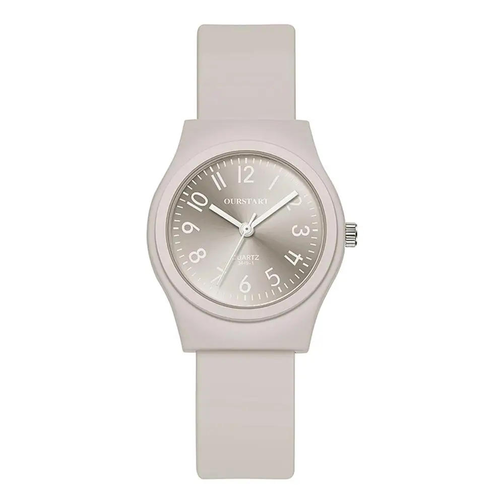 Candy Color Relógios De Pulso Para Mulheres, Quartz Watch, Silicone Band, Dial, Casual Ladies Watch, Fashion, 1Pc, A9J5