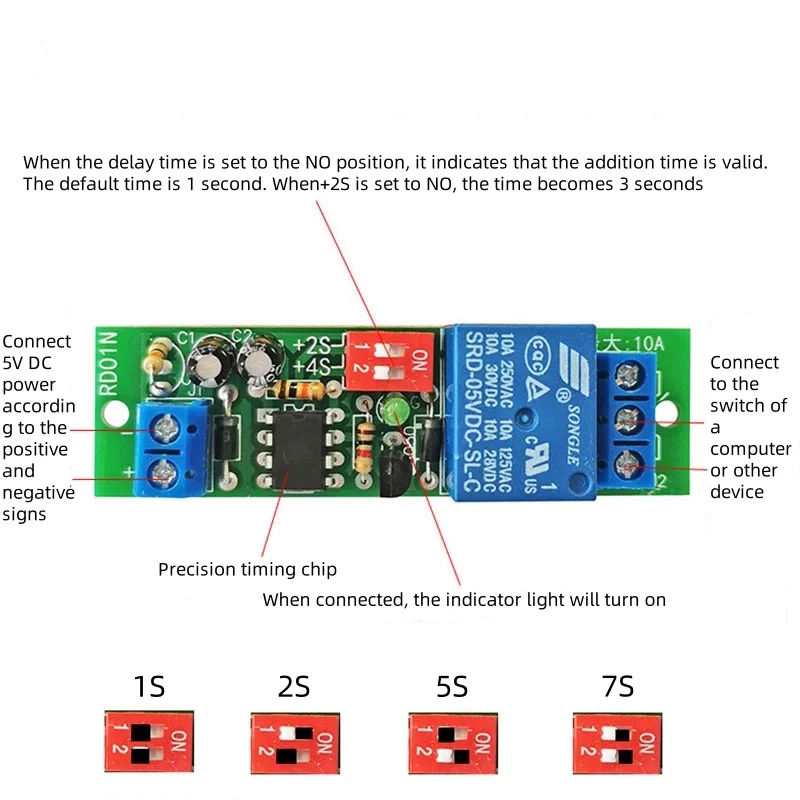 Automatische Power-On-Modul-Selbststarterplatine, geeignet für Computer-Power-on-Servergeräte, Klimaanlage, Kühlschrank