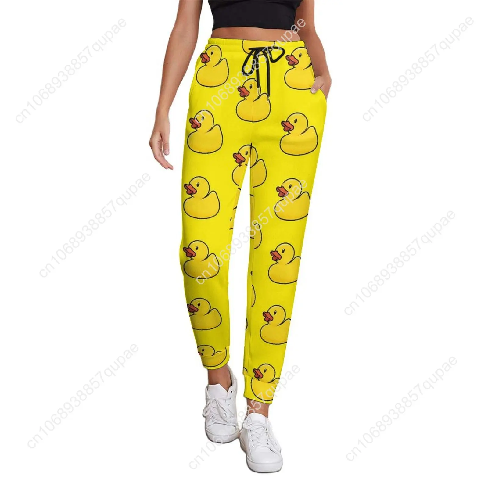 

Rubber Ducks Print Baggy Pants Kawaii Animal Trendy Big Size Sweatpants Autumn Women Custom Harajuku Trousers