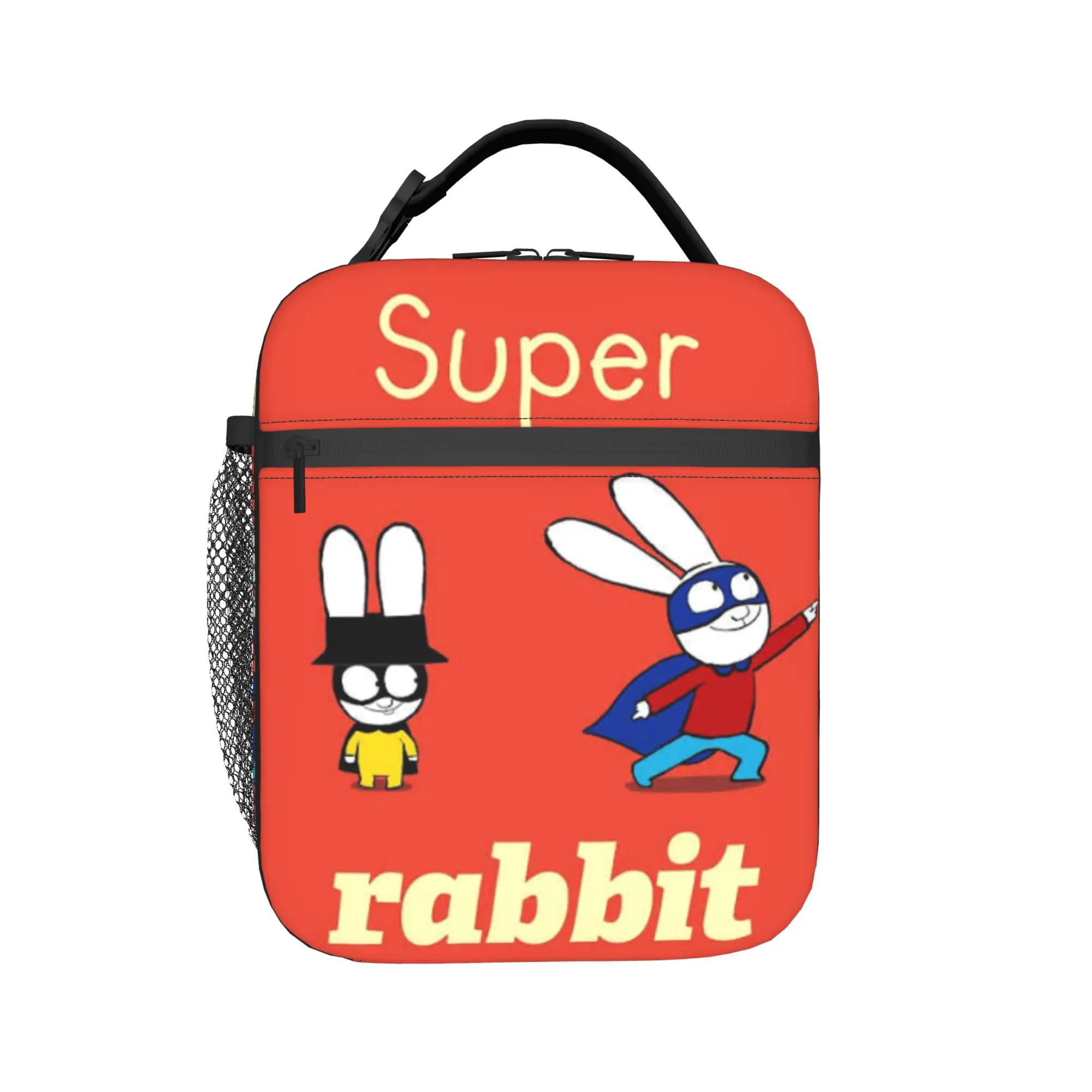 Simon Super Rabbit Insulated Lunch Bag for Men Women  Storage Food Box Portable Cooler Thermal Lunch Boxes For Work