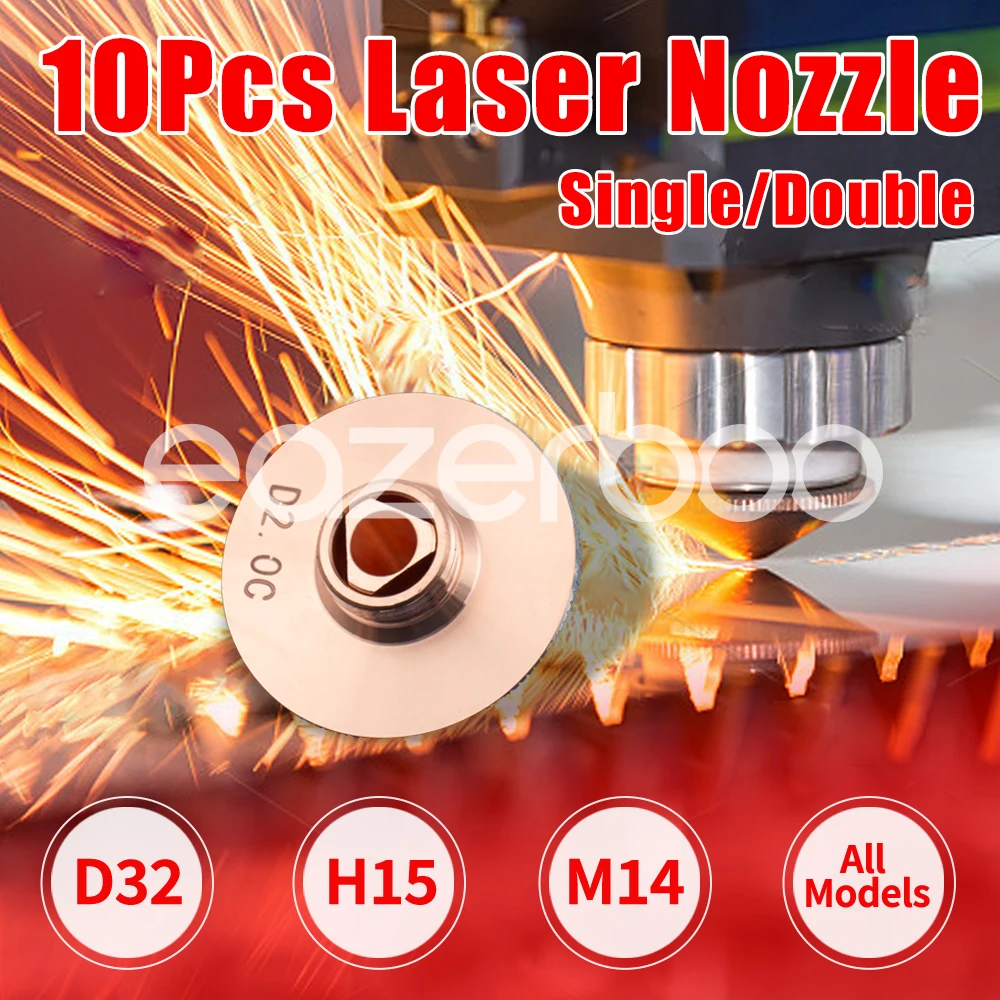 Raytools Laser Nozzles Fiber Cutting Machine Single Double Layer D28/D32mm for Raytools Precitec WSX Boci Bodor HANS Laser Head