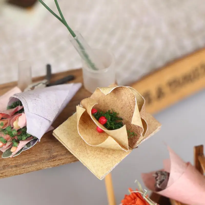 Modèle de livre magique miniature pour maison de poupée 1/12, scène du monde sorcier, ornement pour maison de poupée, décoration vintage, accessoires photo