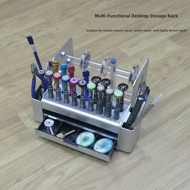 for Multifunctional Repair Tool Storage Box Mobile Phone Desktop Screwdriver Insert Parts Organizer Rack