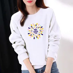 New Spring and Autumn Fashion Trend Round Neck Solid Color Versatile Loose Western Style Casual Age Reducing Women's Sweater