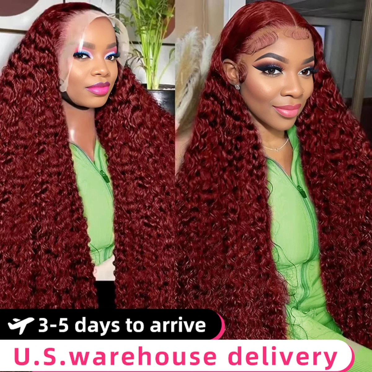 28 Inch 99j Burgundy 200 Density Deep Wave Wigs Human Hair 13x4 HD Transparent Lace Frontal Wigs Glueless Human Hair for Women